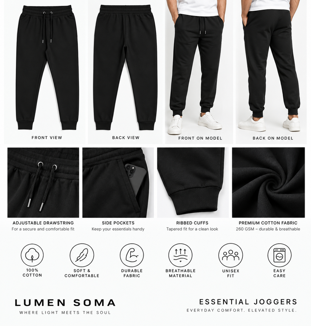 Lumen Essential Joggers – Bottle Green